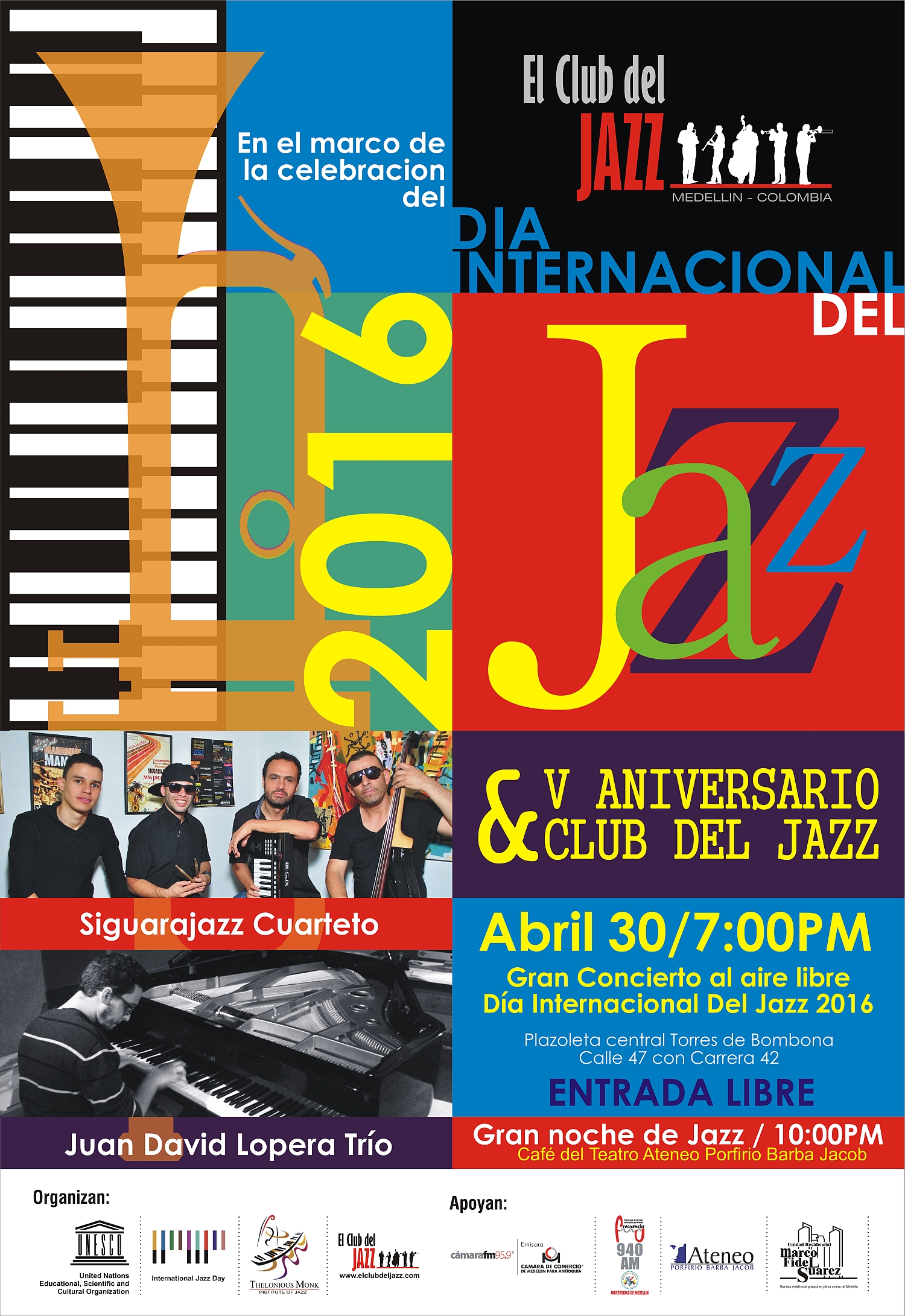 El Club del Jazz from Medellin – Colombia celebrate International Jazz ...